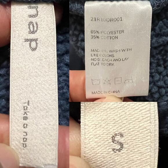 Nap Women's Mock Neck Loungewear Oversized Fleece Knit Dress Size Small - Picture 12 of 12